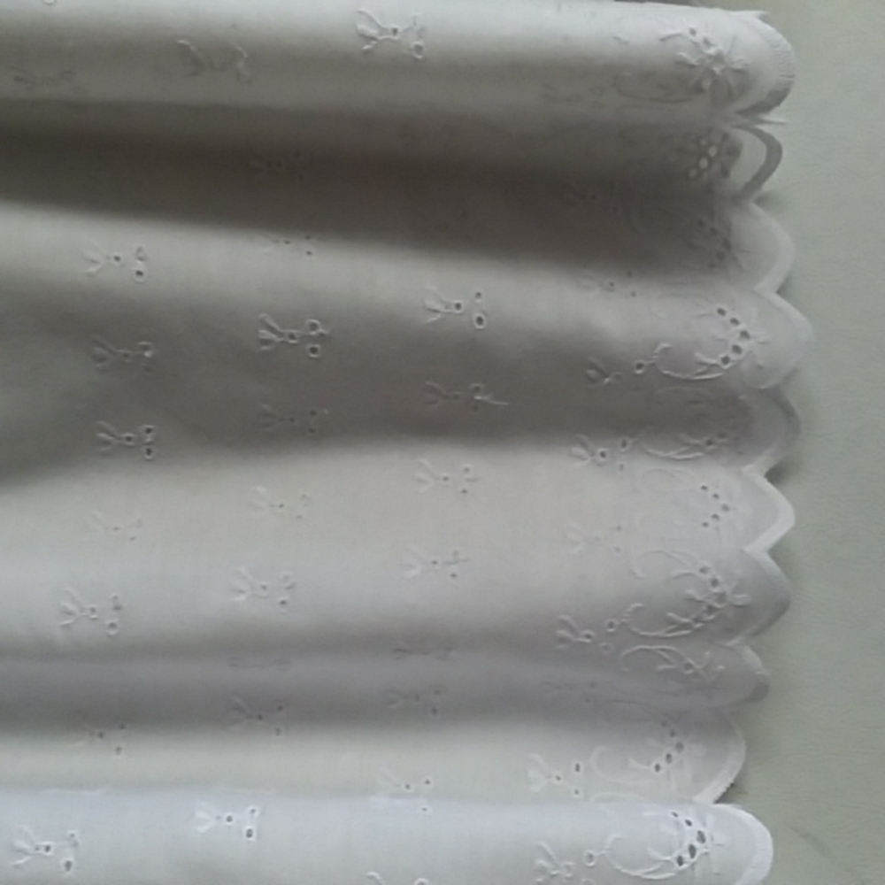 Twin White Eyelet Bedskirt